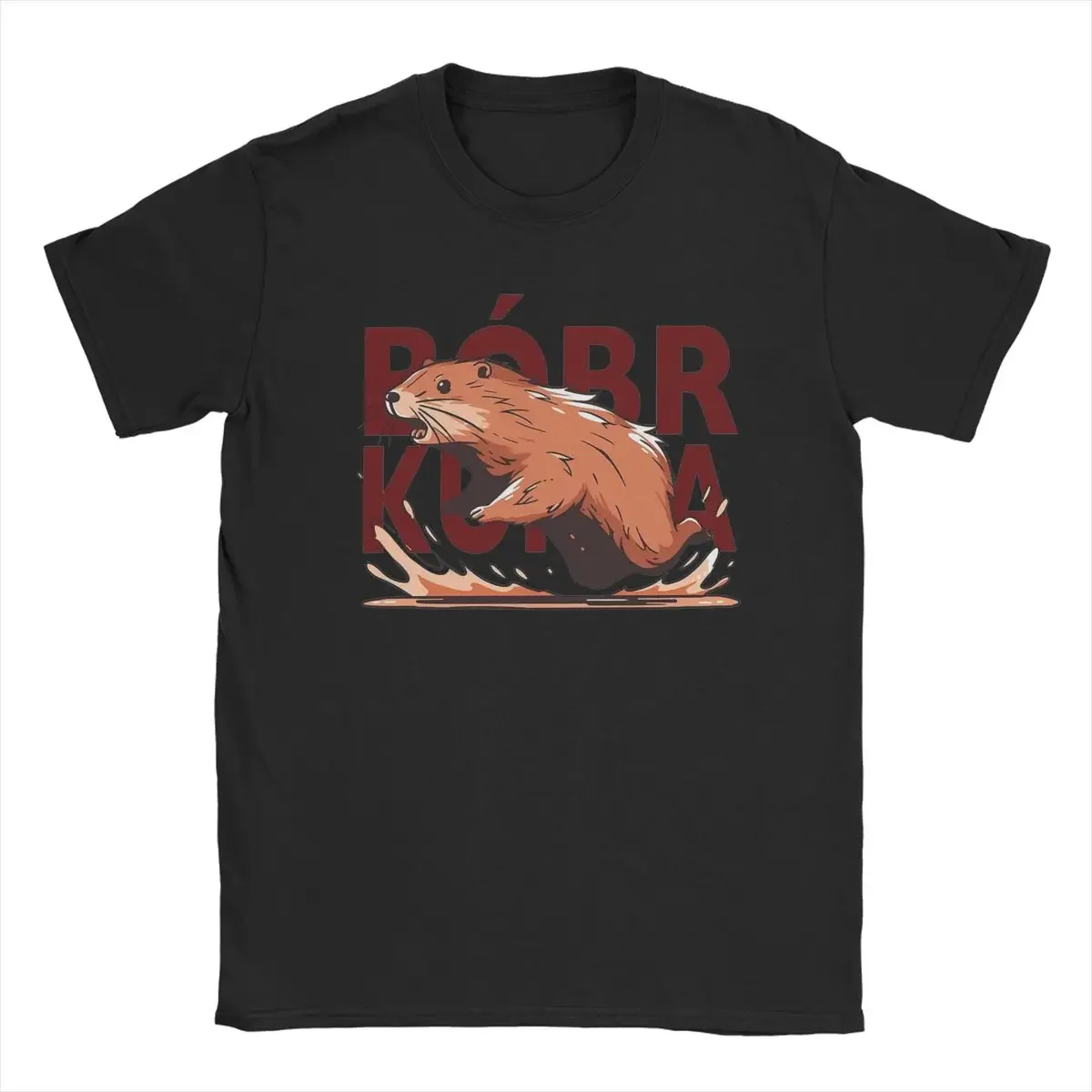 Забавная Мужская футболка Kurwa Bobr Bober Meme Бобер Boberek потрясающие футболки из 100%