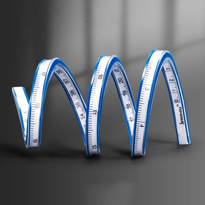 Гибкая изгибающаяся Линейка Инструмент для черчения чертежей шкала на