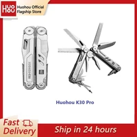 huohou k30 pro multi tool knife with safety lock tool pocket knife pliers portable can opener outdoor blade screwdriver