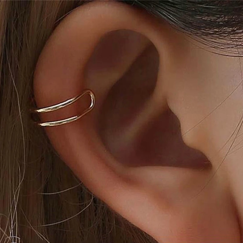 Модные U-образные серьги-клипсы для ушей креативные не пирсинг геометрические
