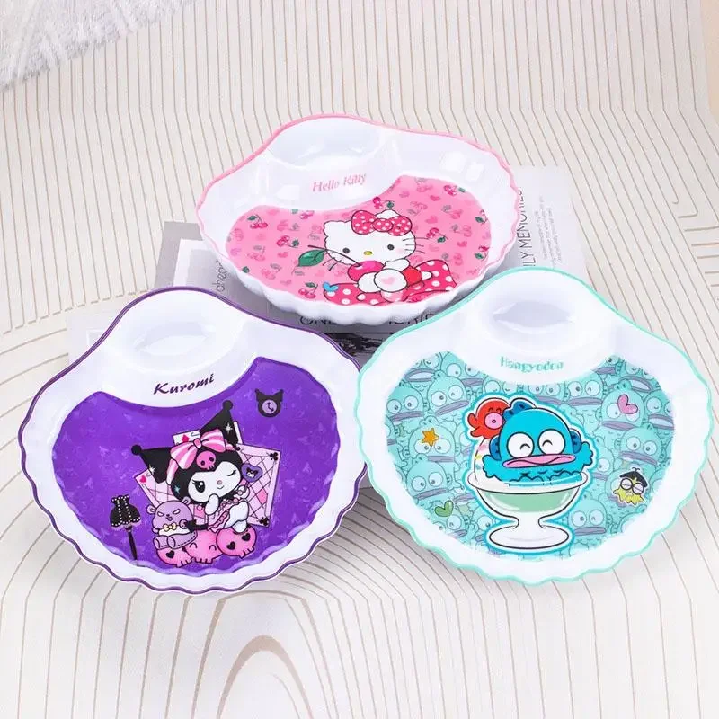 Новая обеденная тарелка Sanrio Hello Kitty Kawaii детская большая вместительная Kuromi My Melody