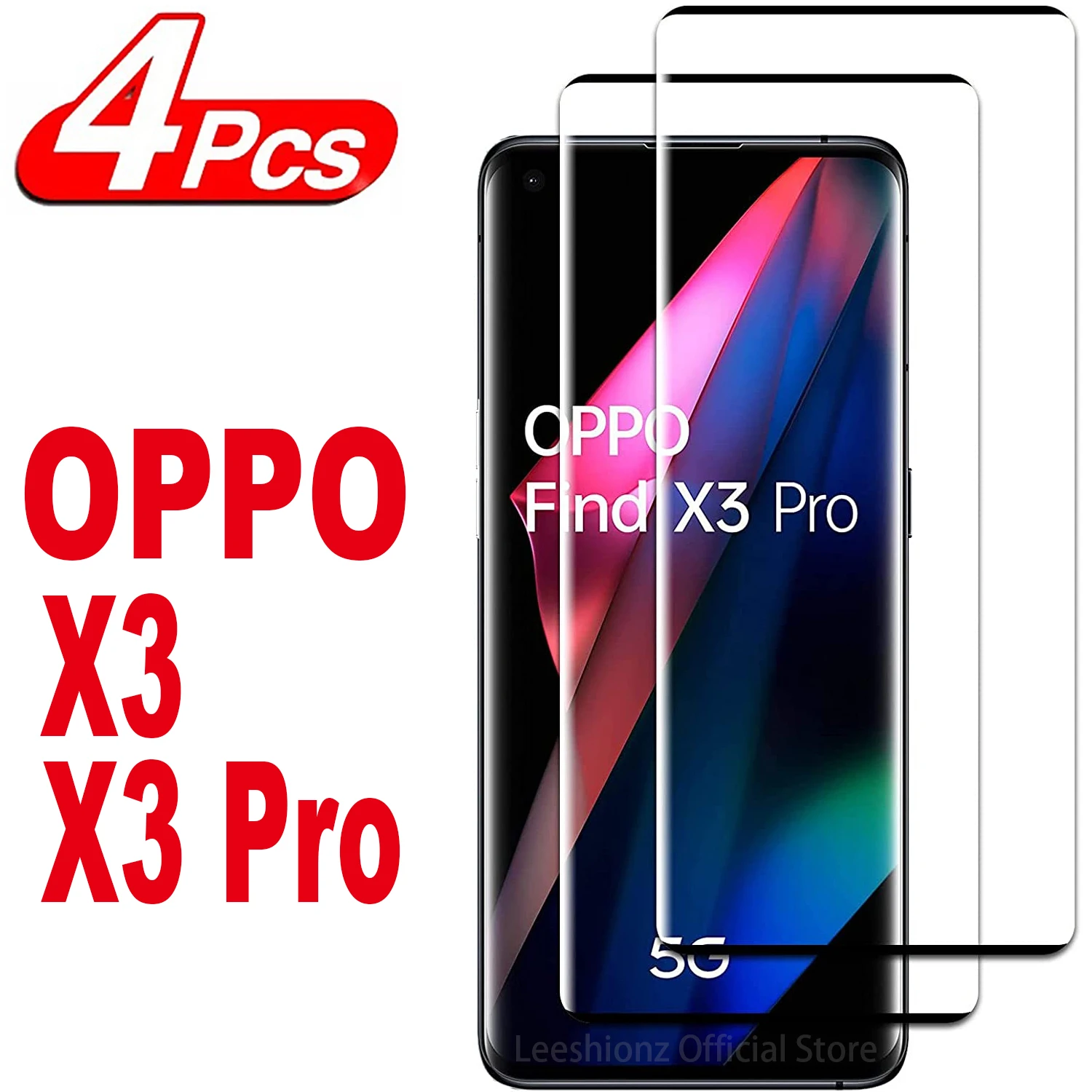 2/4 шт. 3D Защитное стекло для экрана для OPPO Find X3 Pro пленка из закаленного стекла