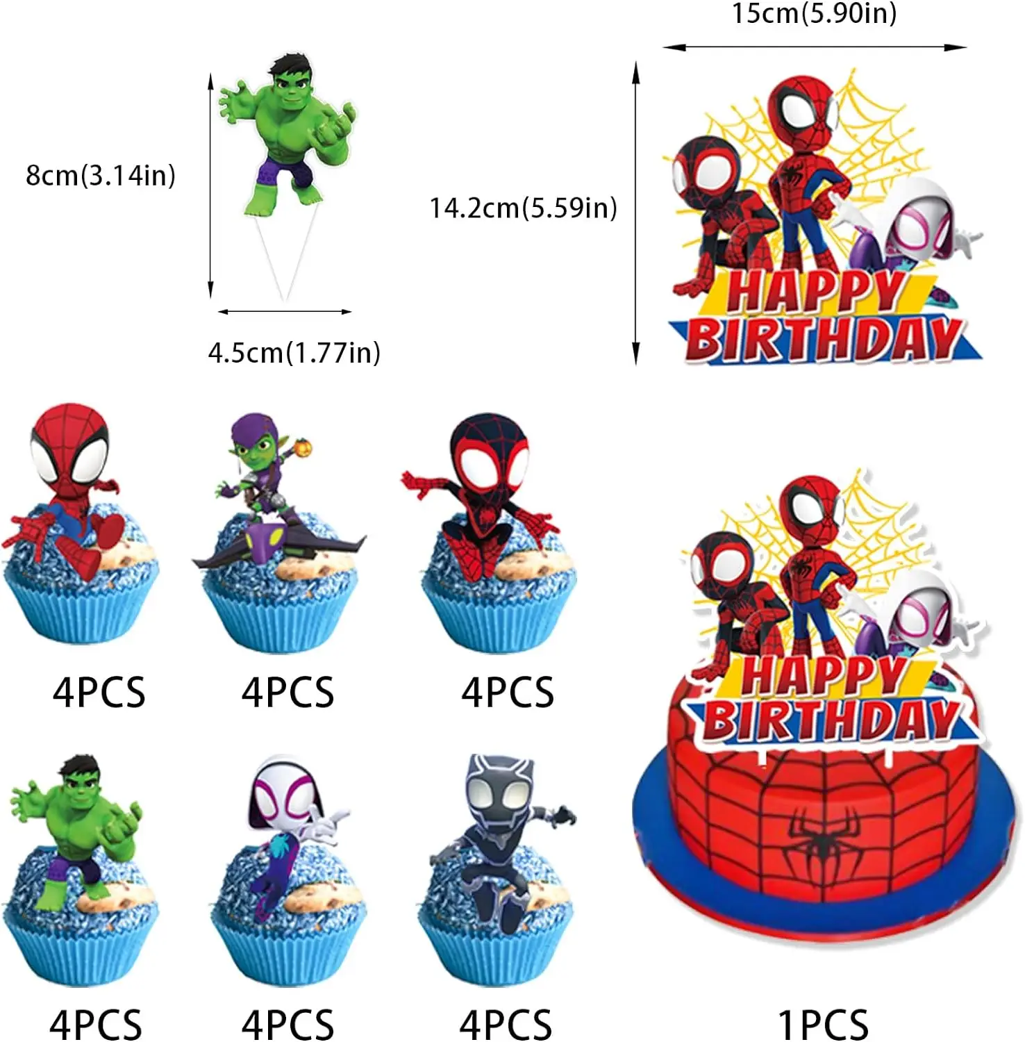 

Украшения для торта «Паудеи и его удивительные друзья» MINISO