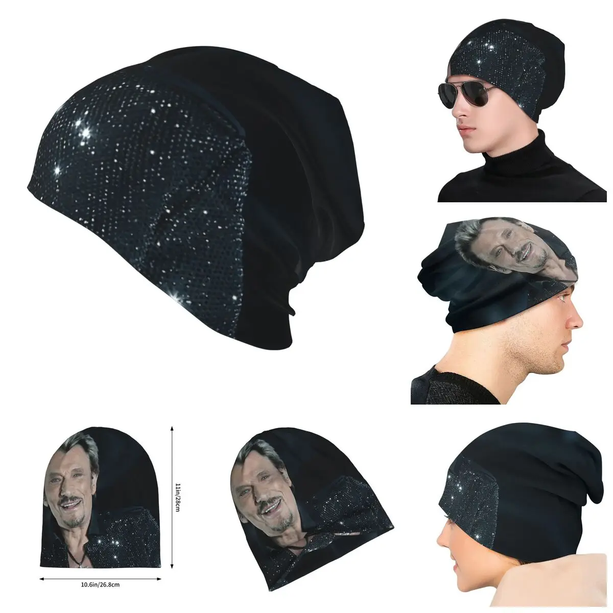 

Adult Men's Knit Hat Copie De Masque Johnny And Hallyday Bonnet Hats hip hop caps R337 Graphic Funny Unisex Knitting Hat