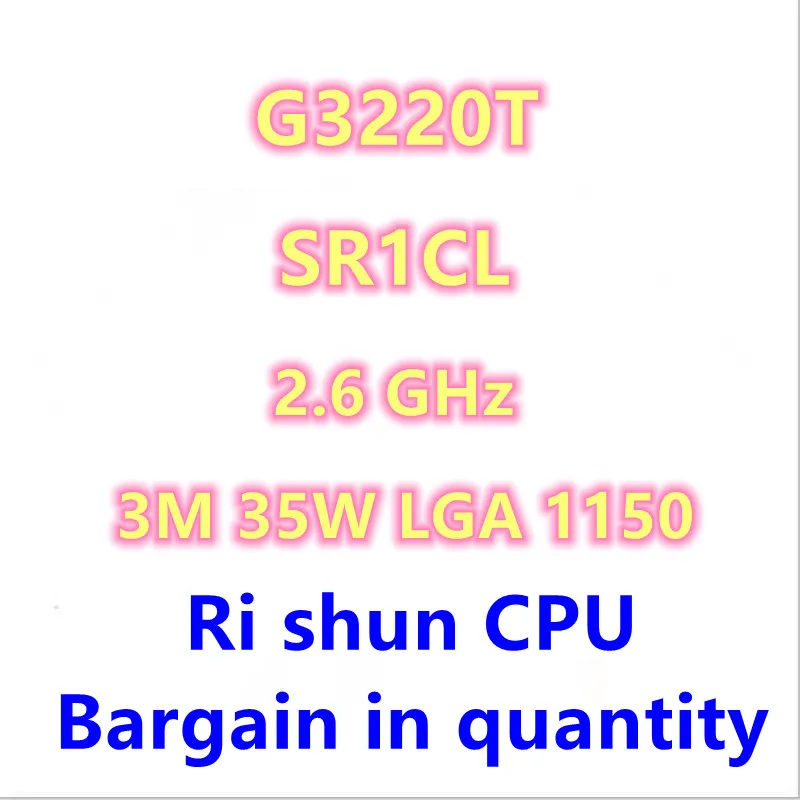 

Двухъядерный процессор G3220T SR1CL, 2,6 ГГц, 3 МБ, 35 Вт, LGA 1150