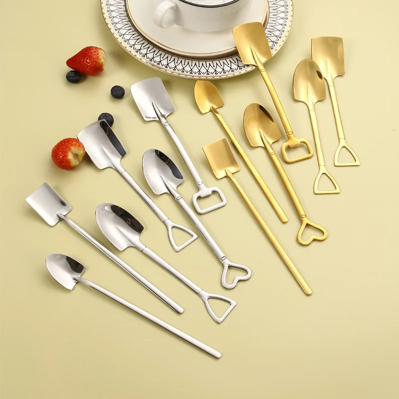 

304 Толстая лопата из нержавеющей стали, ложка для десерта, мороженого, ложка для кофе, ложка для мороженого