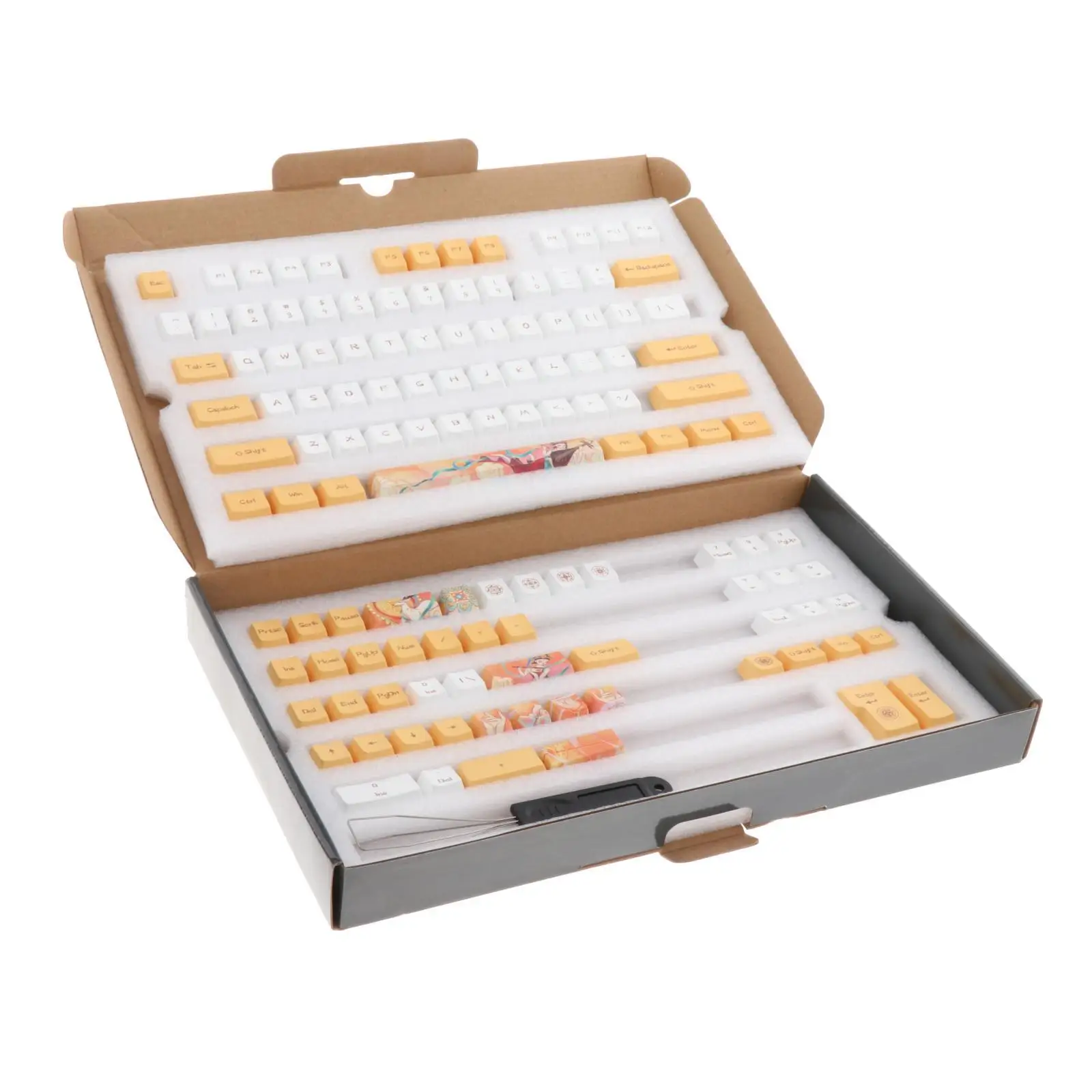 124-Key PBT Keycaps Kit Replacement Assembly for Mechanical Keyboards 84/98/104 61/68/82 Compact Layout |