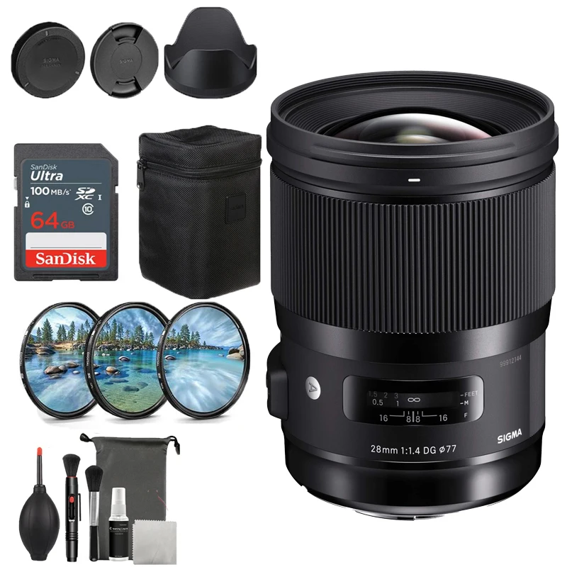 

Sigma 28mm F1.4 DG HSM Art Lens Full Frame Wide Angle Prime Lens For Canon Nikon Sony E Mount