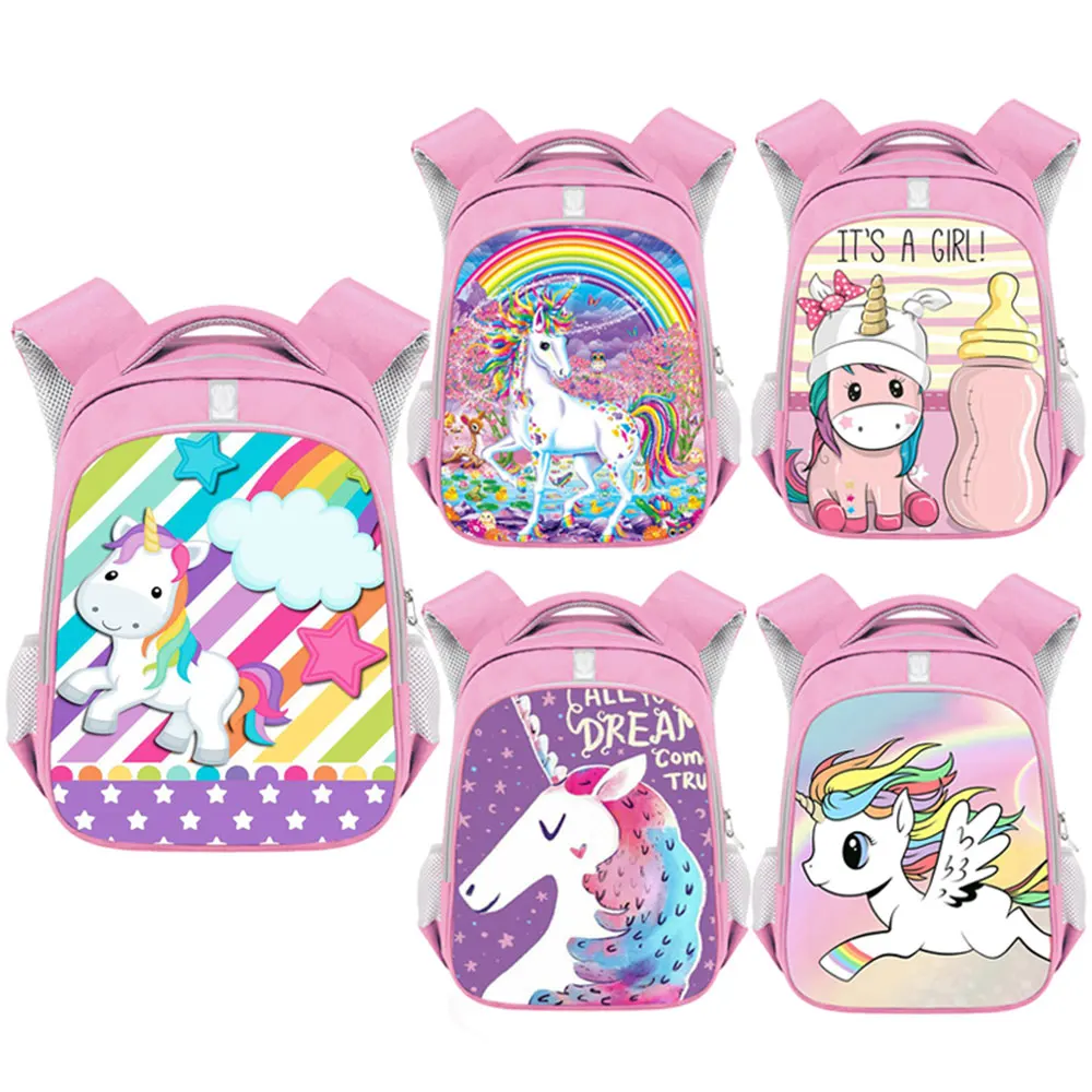

Anime Unicorn Backpack Girls Cartoon Kids Kindergarten Bag Rainbow Children School Bags Bookbag Kawaii School Backpacks Gift