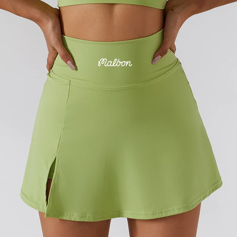 Malbon Women's Golf Dress 2022 New Slim Golf Yoga Short Skirts Breathable Mini Culottes Running Fitness Tennis Sports  Skirt