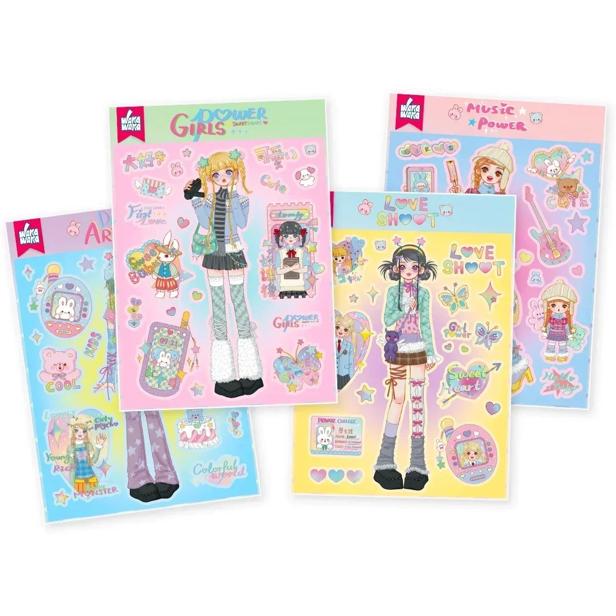 Sweet Cool Band Girl Goo Card Наклейка с персонажем Чехол для мобильного телефона