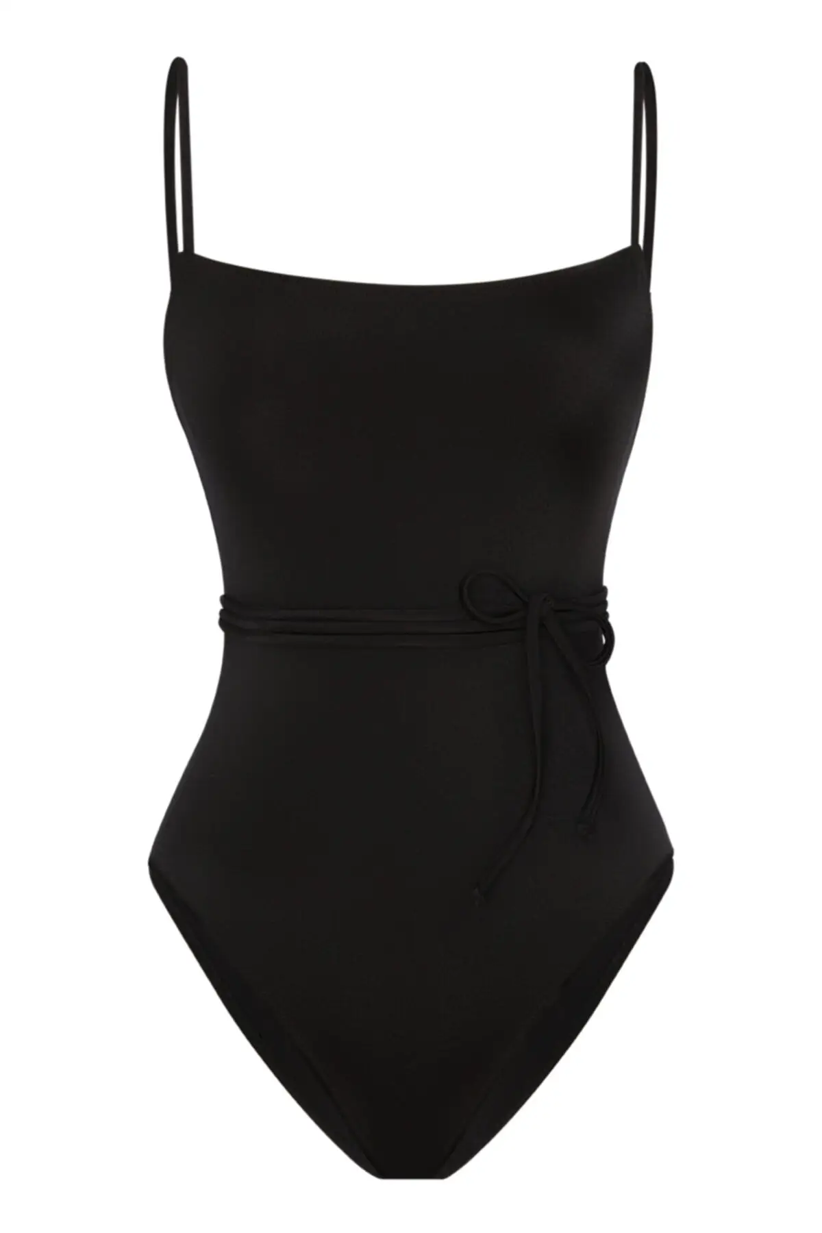 Женский черный купальник цельный