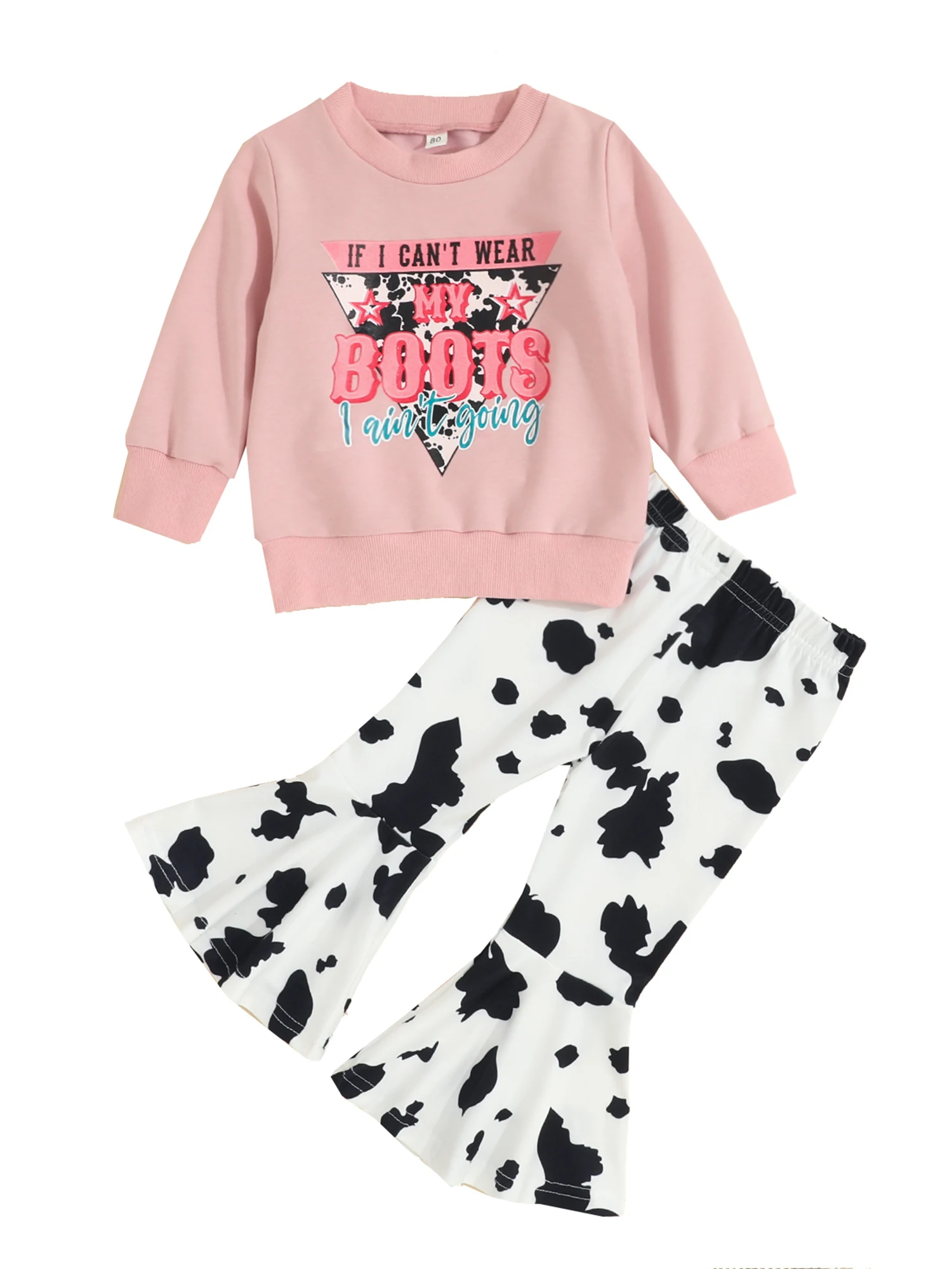 

Комплект из пуловера с длинным рукавом и расклешенных брюк