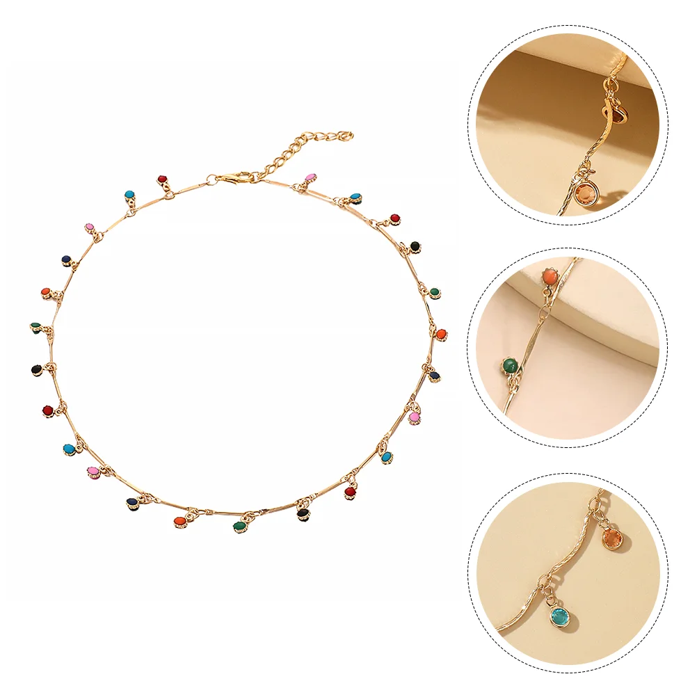 

1Pc Mono-layer Candy Color Neck Ornament Adorable Spheritis Neck Jewelry