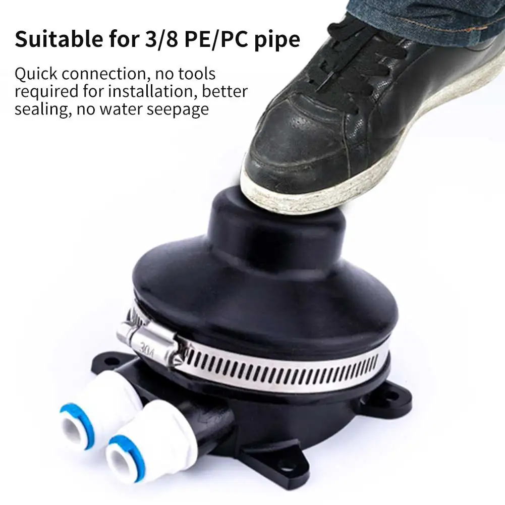 

Boat Submersible Seawater Foot Press Anti Leak Quick Connection Specialist Bilge Pump Self Priming Mini Marine RV Mobile Toilet