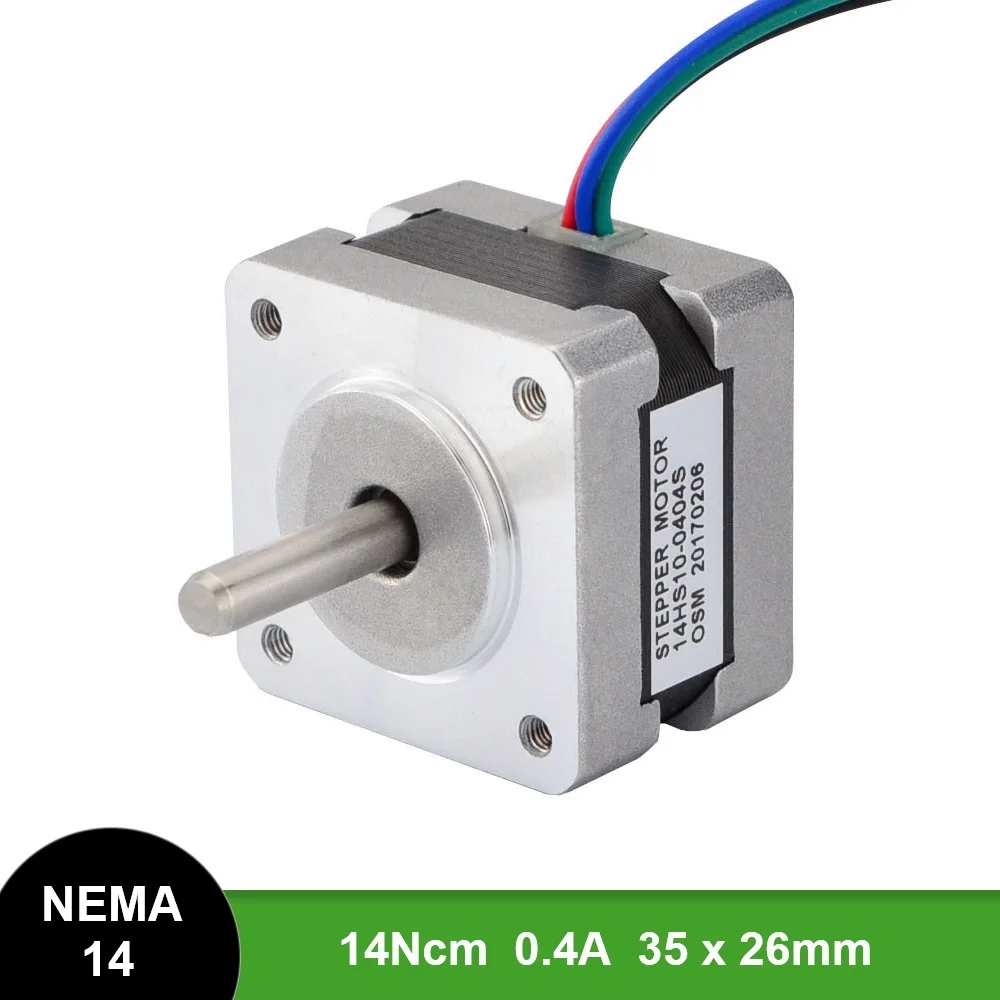 

Nema 14 Motor Step Motor 14Ncm/20oz.in 1.8deg Bipolar Stepper Motor 12V 0.4A 35x35x26mm 4-wire