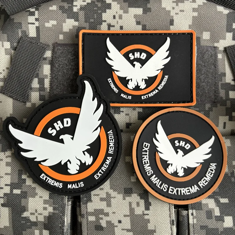 3d-значок для морского духа из ПВХ с фиксацией на территории логотип SHD Wing