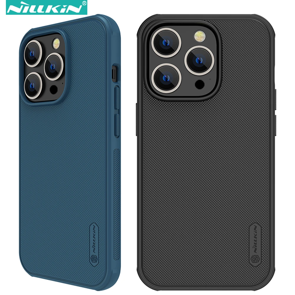 Nillkin Frosted Shield Pro Phone Case for iPhone 14 Pro Max, PC+TPU Hard Protection Back Cover for iPhone 13 mini 14 Plus