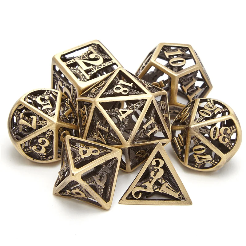 

Металлические игральные кости D & D7, многогранные игральные кости с бархатным чехлом, D20, D12, D10, D %, D8, D6, D4 игральные кости DND для ролевой игры, MTG, цифровая игра teacioneer