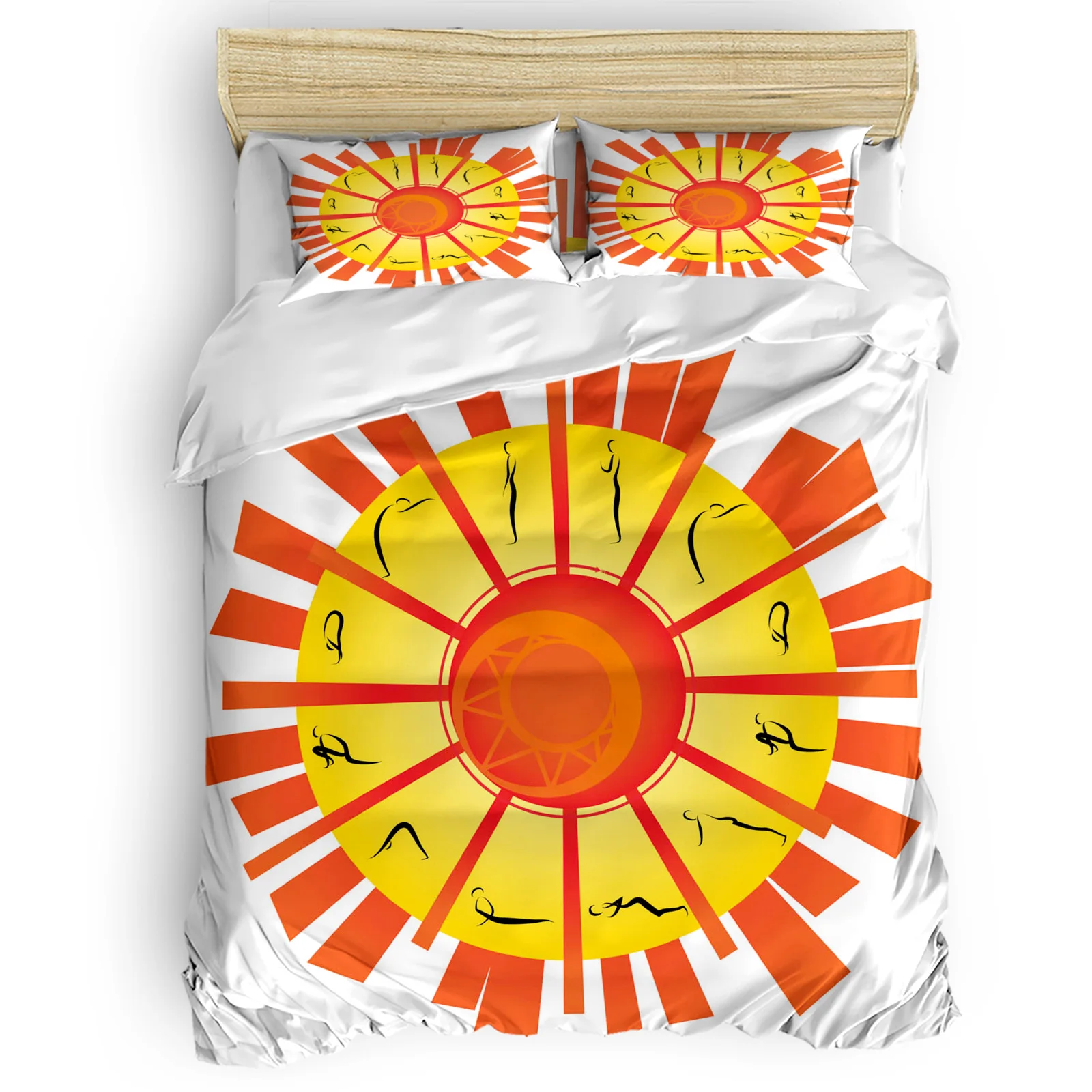 

Удобные домашние товары Sun Red yard Wall, роскошный пододеяльник для спальни, кровати, 2/3/4 шт.