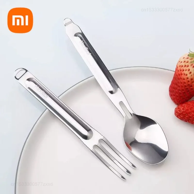 

Xiaomi NexTool Outdoor Pure Titanium Spork and Spoon Reusable Camping Tableware Set 2-in-1 Detachable Outdoor Sport Easy Clean