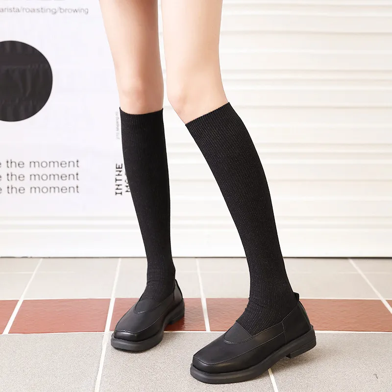 

Весенне-осенние однотонные гольфы в японском стиле