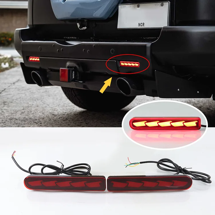 Фото Автоматические светодиодные фонари для Toyota Fj Cruiser 2007-2023, задние стоп-сигналы поворота №1