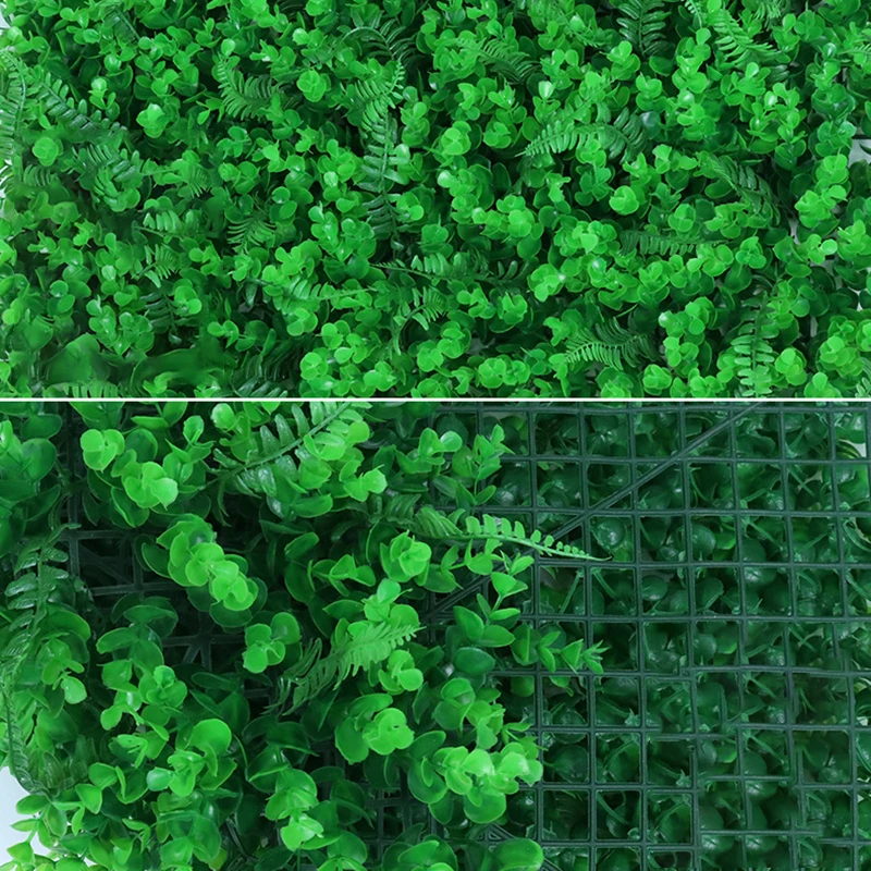 

Artificial Plant Wall Milan Lawn Eucalyptus Green Plant Background Wedding Home Decor Plastic Fake Grass Flower Screen 40x60cm
