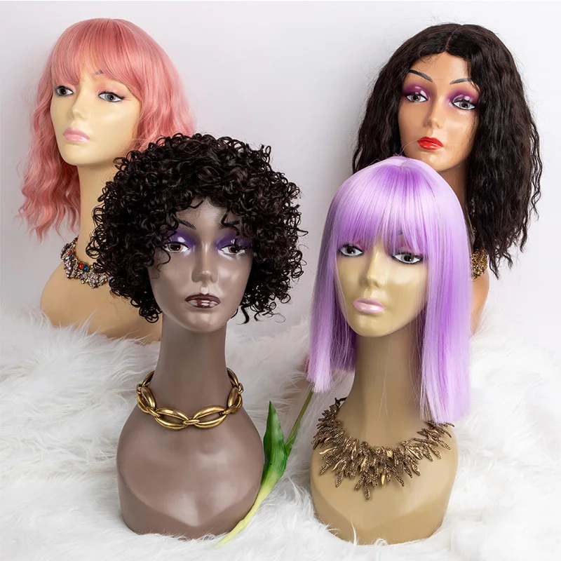 Nunify Mannequin Head With Stand Wigs Glasses Cap Display Holder Stand Model Drop Shipping Wig Head With Stand Wig Holder