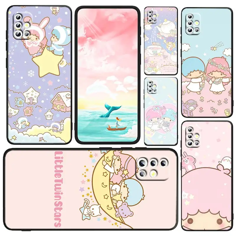 

Little Twin Stars Art For Samsung Galaxy A23 A73 A71 A53 A52 A51 A33 A32 A22 A03S A03 A02S A31 5G Black Soft TPU Phone Case