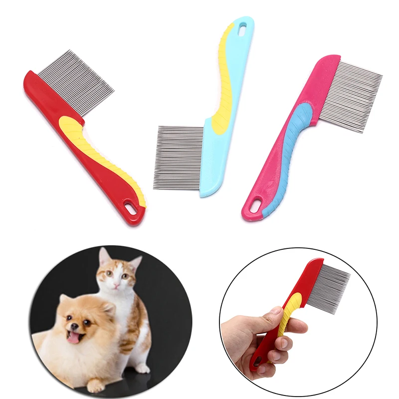 

Pet Flea Lice Cleaner Combs Hair Removal Stainless Steel Needle Comb Deworming Eggs Opening Knots Dogs Cats Grooming Supplies