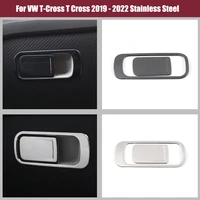 for vw t cross t cross 2019 2020 2021 2022 stainless steel car copilot glove box handle bowl cover trim auto accessories