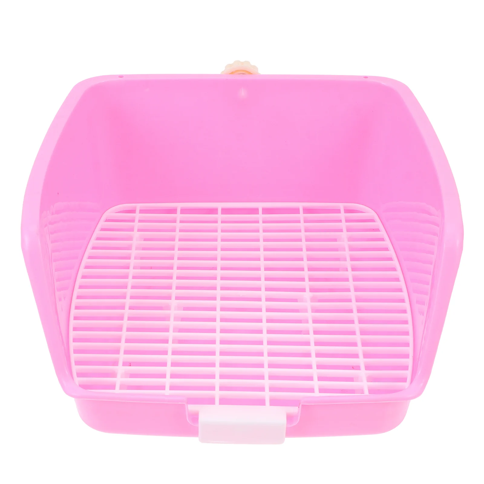 

1 Pc of Guinea Potty Rabbit Toilet Box Chinchilla Toilet Hamster Toilet Corner Litter Box with Grate Corner Litter Pan