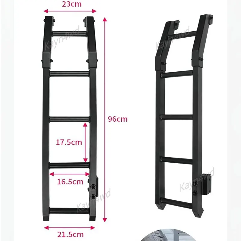 

Аксессуары для бездорожья 4x4, алюминиевая лестница для восхождения на заднюю дверь для SUZUKI Jimny JB64 JB74, расширительная лестница для багажника на крыше