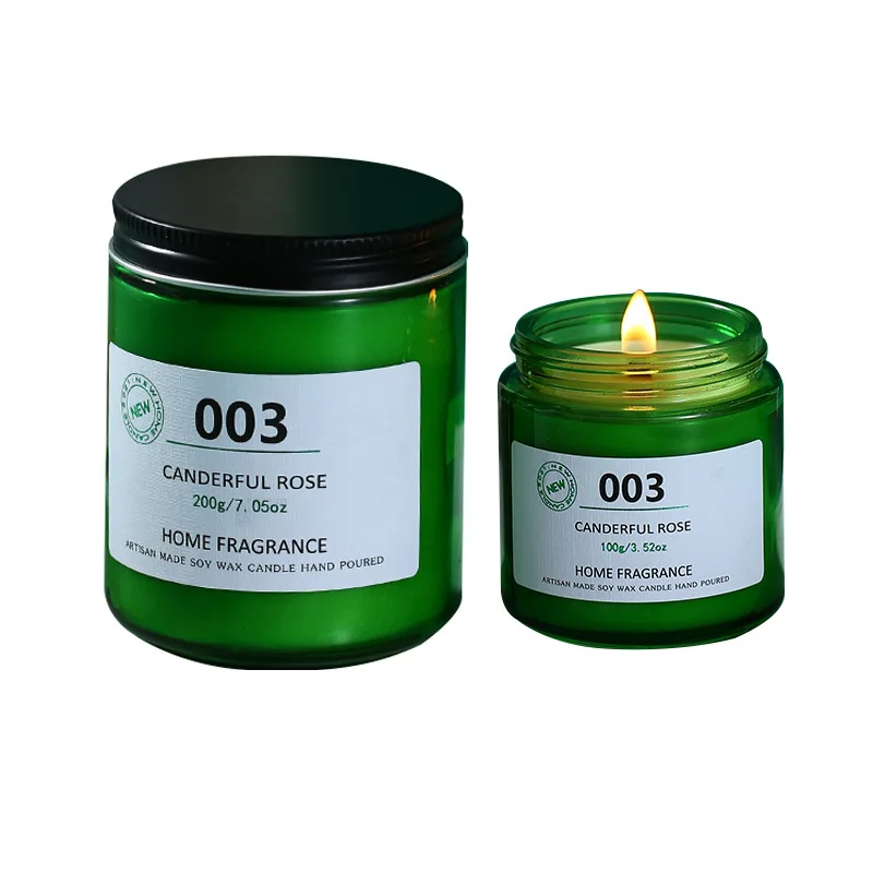 

Scented Candles Green Cream Bottle Gift Box Handmade Smokeless Soy Wax Fragrance Creative Scented Candles Home Decoration