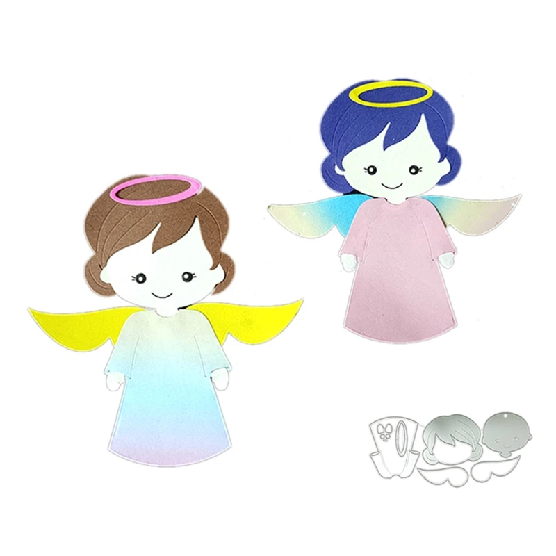 

Angel Cutting Dies Carbon Steel Embossing Die Cuts Decorative Stencil for Gift Card Making DIY Scrapbooking Photo Albums