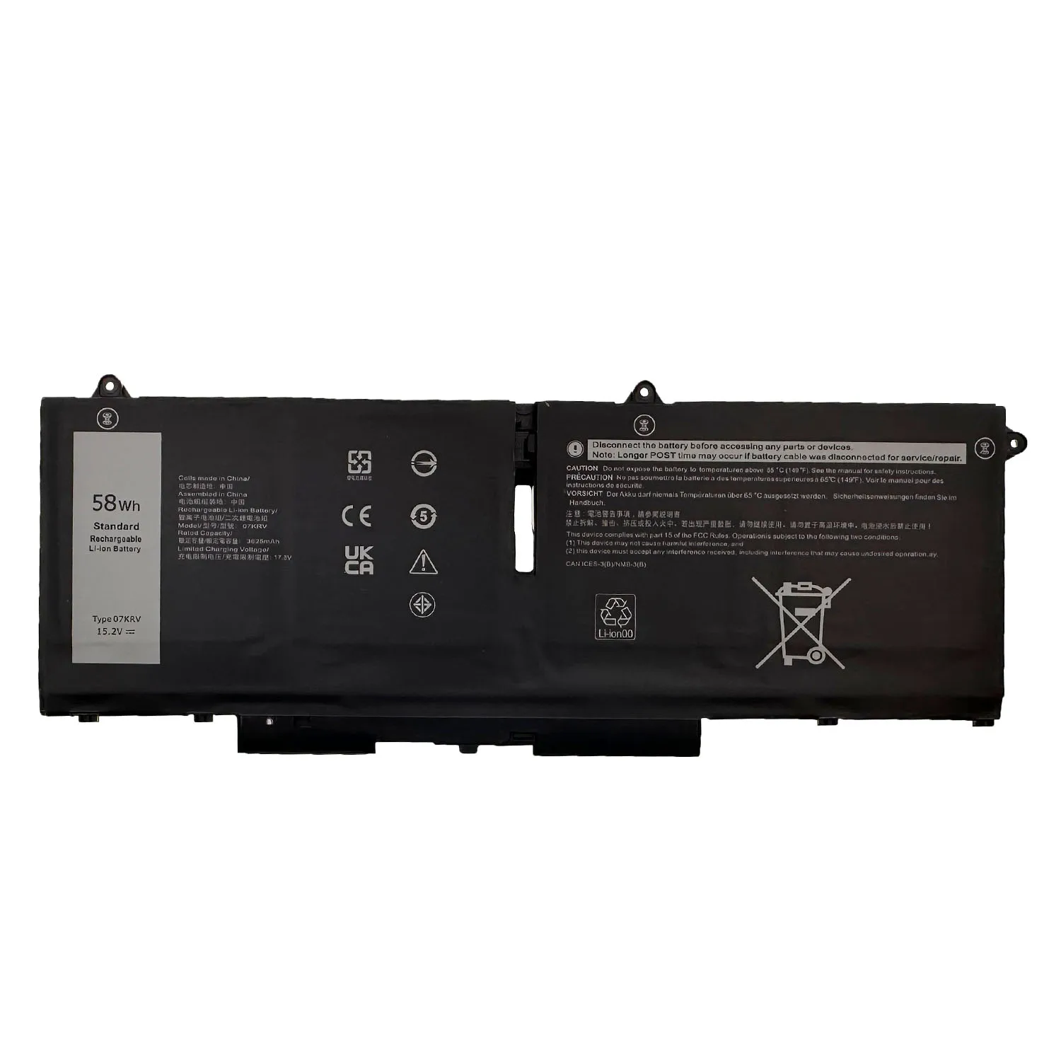 Фото DXT новый аккумулятор для ноутбука 07KRV для Dell Latitude 5430 5530 Precision 3570 Precision 3570 P104F Y86WG 78FWY 078FWY 0Y86WG 4FVJG №4