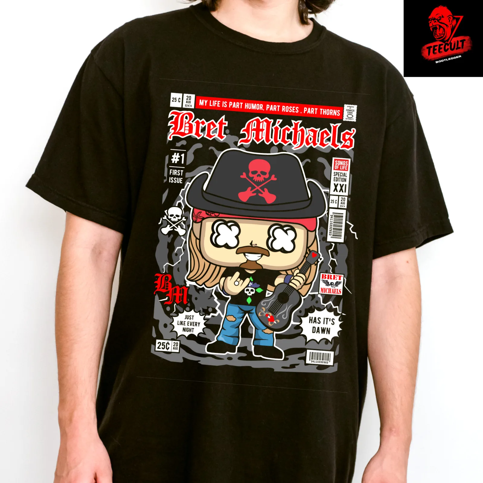 Бретт Михаэльс | Футболка унисекс с персонажем рок-группы Poison Funko Pop S–3XL