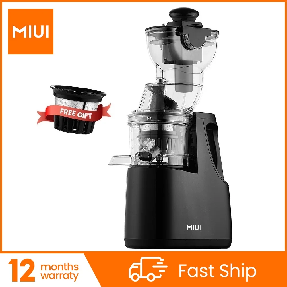 

MIUI FilterFree медленная соковыжималка с фильтром из нержавеющей стали (FFS6), 8-ступенчатая Массажная оригинальная соковыжималка, коммерческий фла...