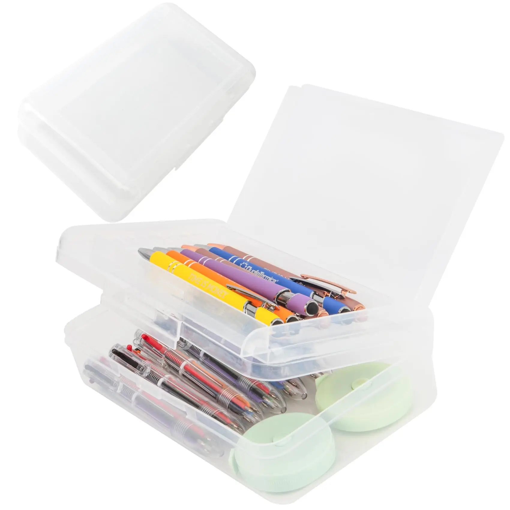 

Двухслойный пластиковый пенал для школьных принадлежностей