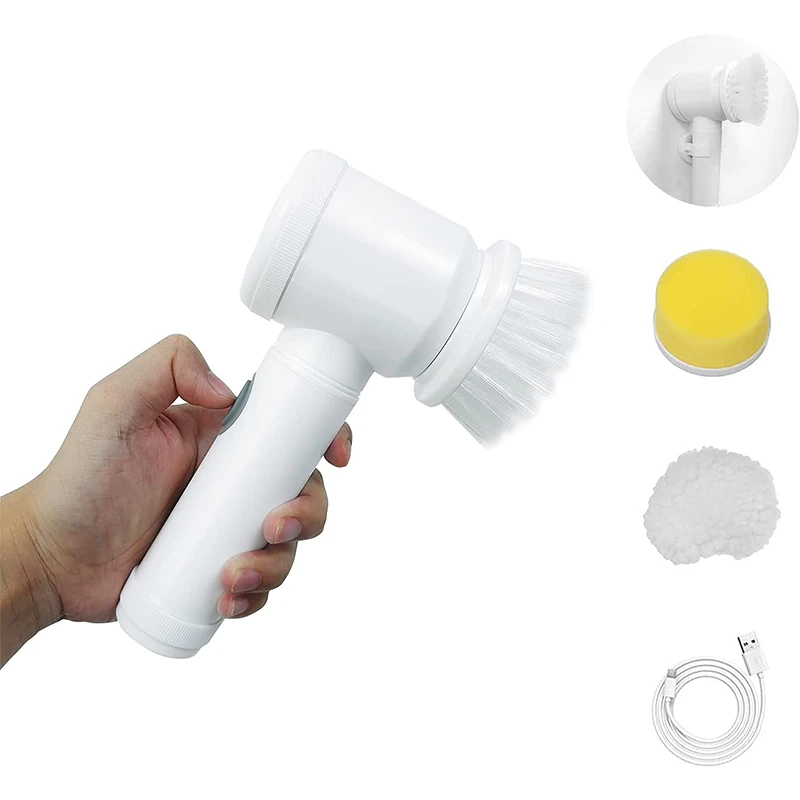 

Электрическая щетка для чистки, Набор щеток для чистки, Высокоэффективная электрическая щетка для чистки, для душа, для кухни, уход, инструм...