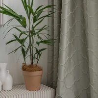 new modern simple diamond jacquard luxury window curtain room decor curtains for living dining room bedroom