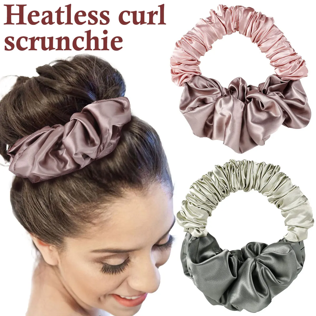 

Lazy Heatless Curling Rod Headband Scrunchie Hair Rollers Wave Formers Wet Wavy Bundles No Heat Curls Hair Styling Tools