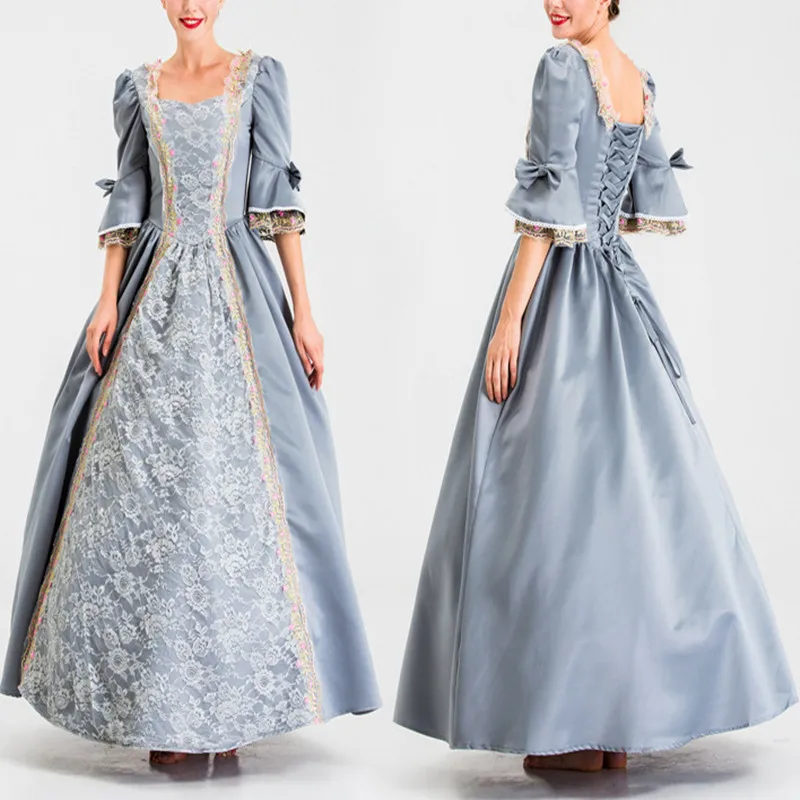 

Женское платье в викторианском стиле, маскарадные костюмы цвета шампанского, королевские Бальные платья, костюм на Хэллоуин