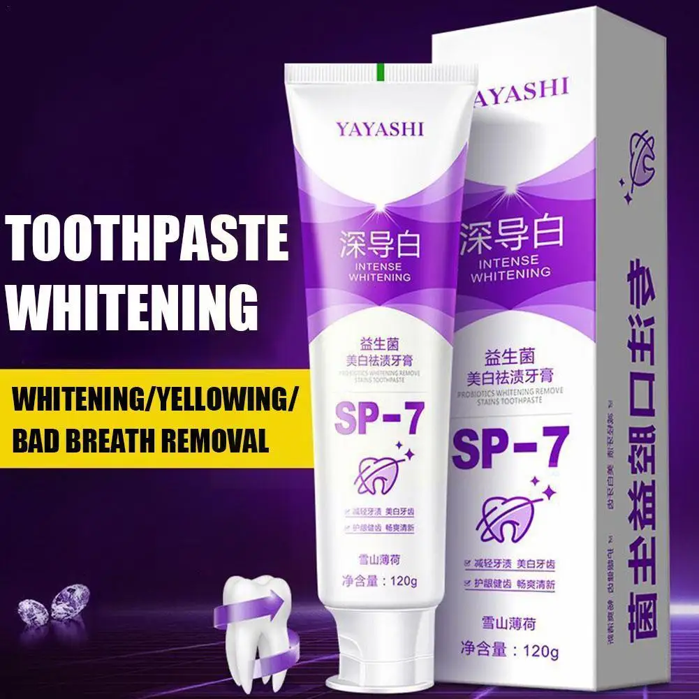 

120g Probiotic Whitening Shark Toothpaste Teeth Whitening Toothpaste Prevents Care Plaque Fresh Toothpaste E3G0 Breath Oral N8D2