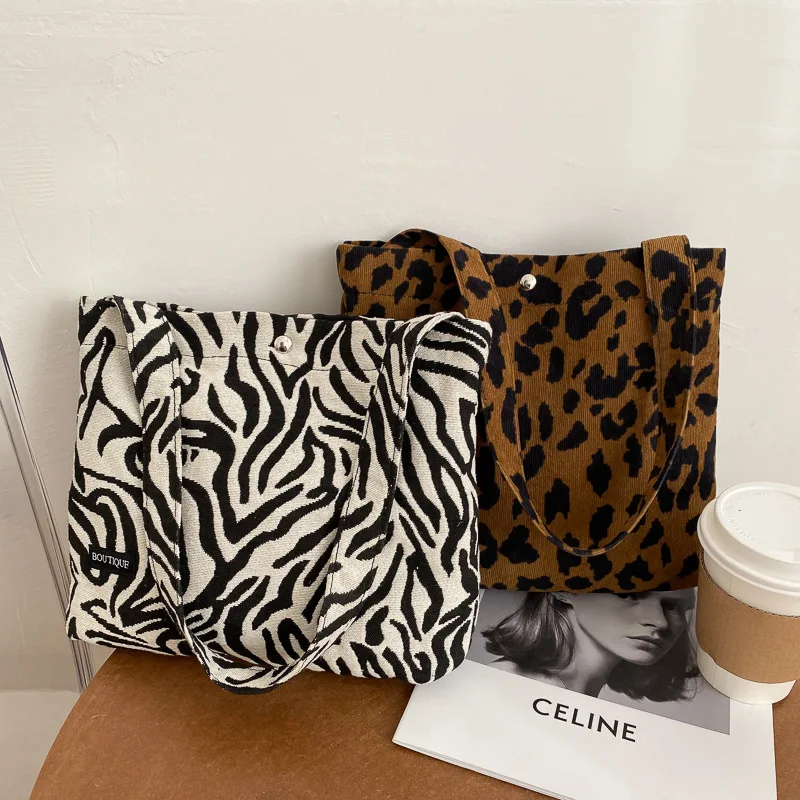 

Женские сумки с леопардовым принтом, Сумка с геометрическим узором, нишевый дизайн, на одно плечо, переносное ведро, Зебра, холщовая многофу...