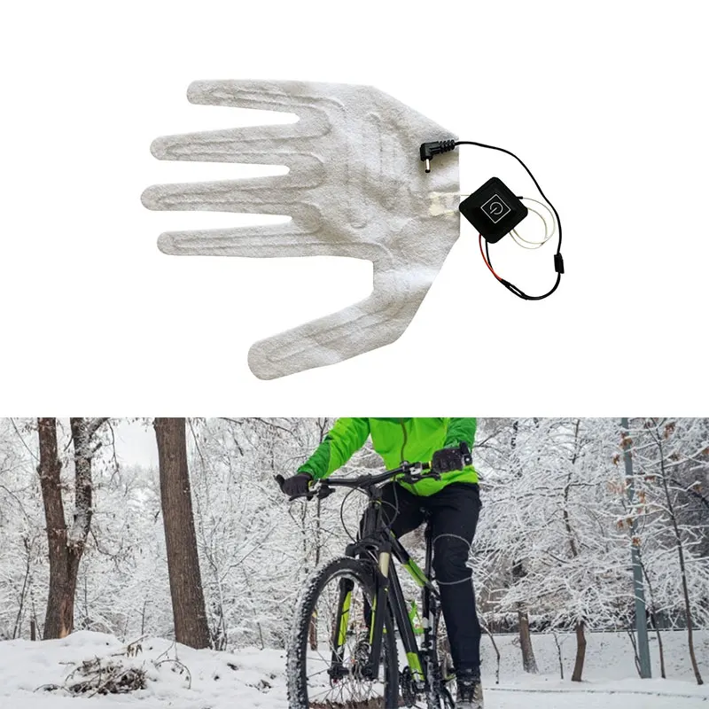 

USB Heated Gloves Winter Warm Five-Finger Gloves Heating Pad Electric Heating For Motorcycle Riding Hiking Snow Gloves