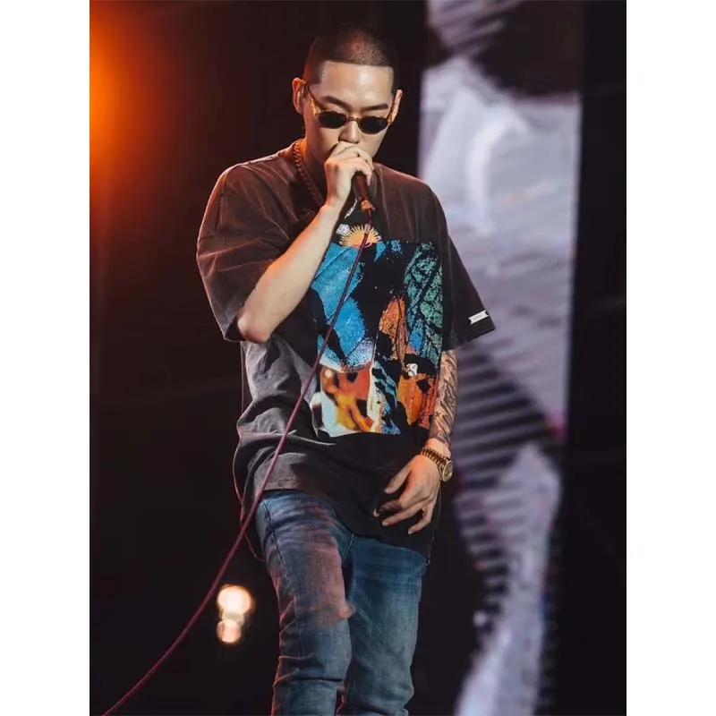 

Hip Hop Streetwear Wash Vintage T-shirt Casual Graphic T Shirts Oversized T Shirt Summer Harajuku Y2k T Shirt Homme R69