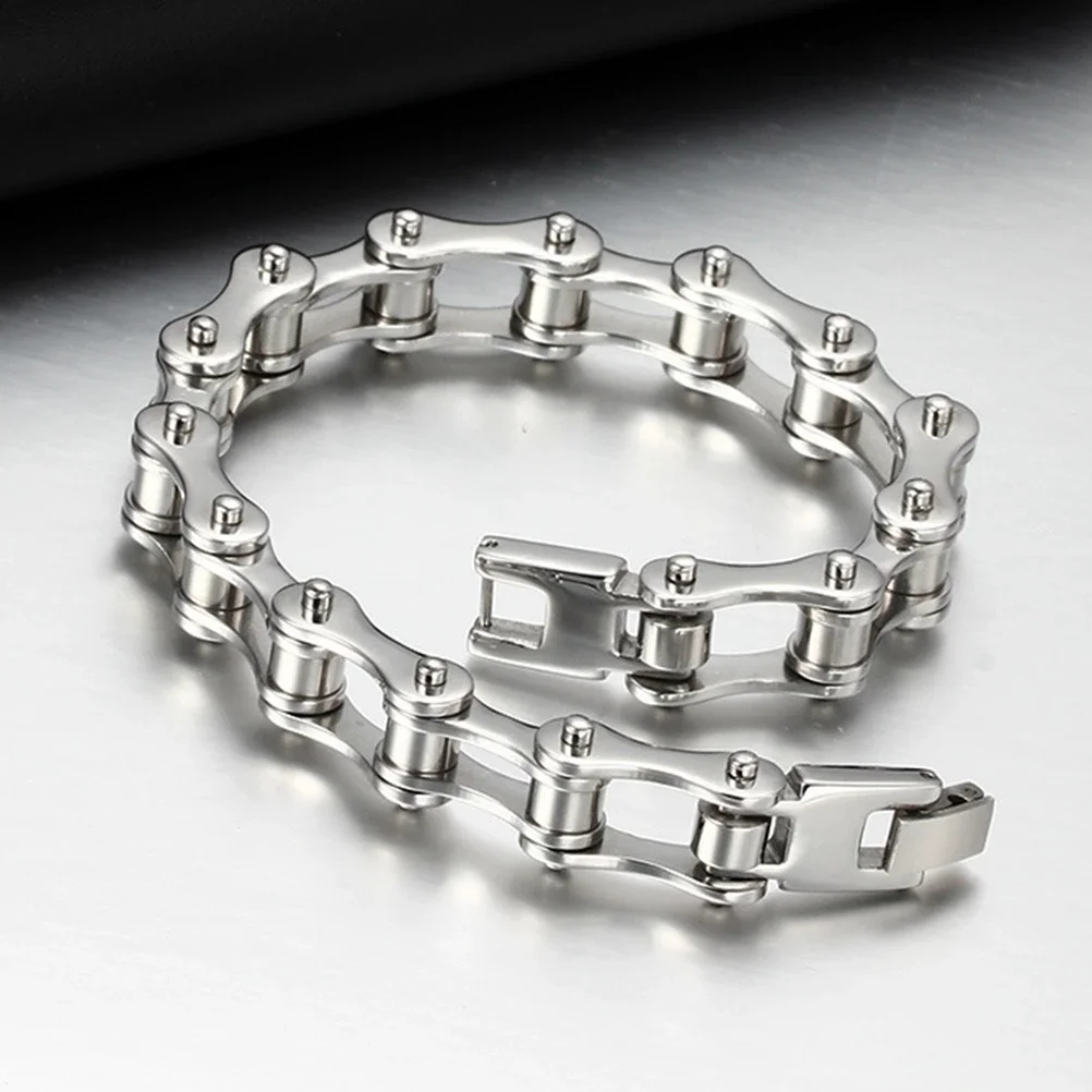 

Punk Stainless Steel Bracelet Men Biker Bicycle Motorcycle Chain Men's Bracelets Mens Bracelets Bangles Fashion Jewelry