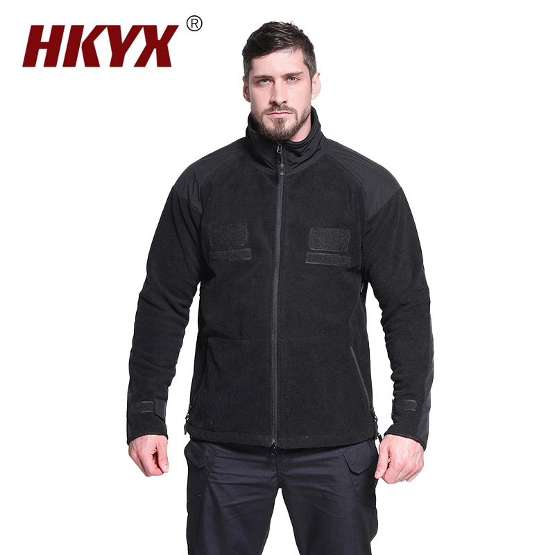 

Autumn Winter Thickened 860g Outdoor Magic tape Grab Fleece Men Double-sided Tactical Softshell Jacket Polar fleece Warm Coat